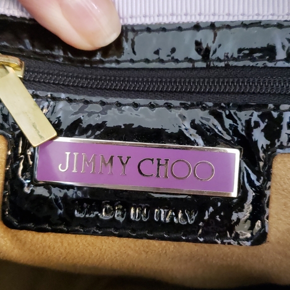 - π Jimmy Choo Black Mona Patent Bag π - Picture 5 of 11
